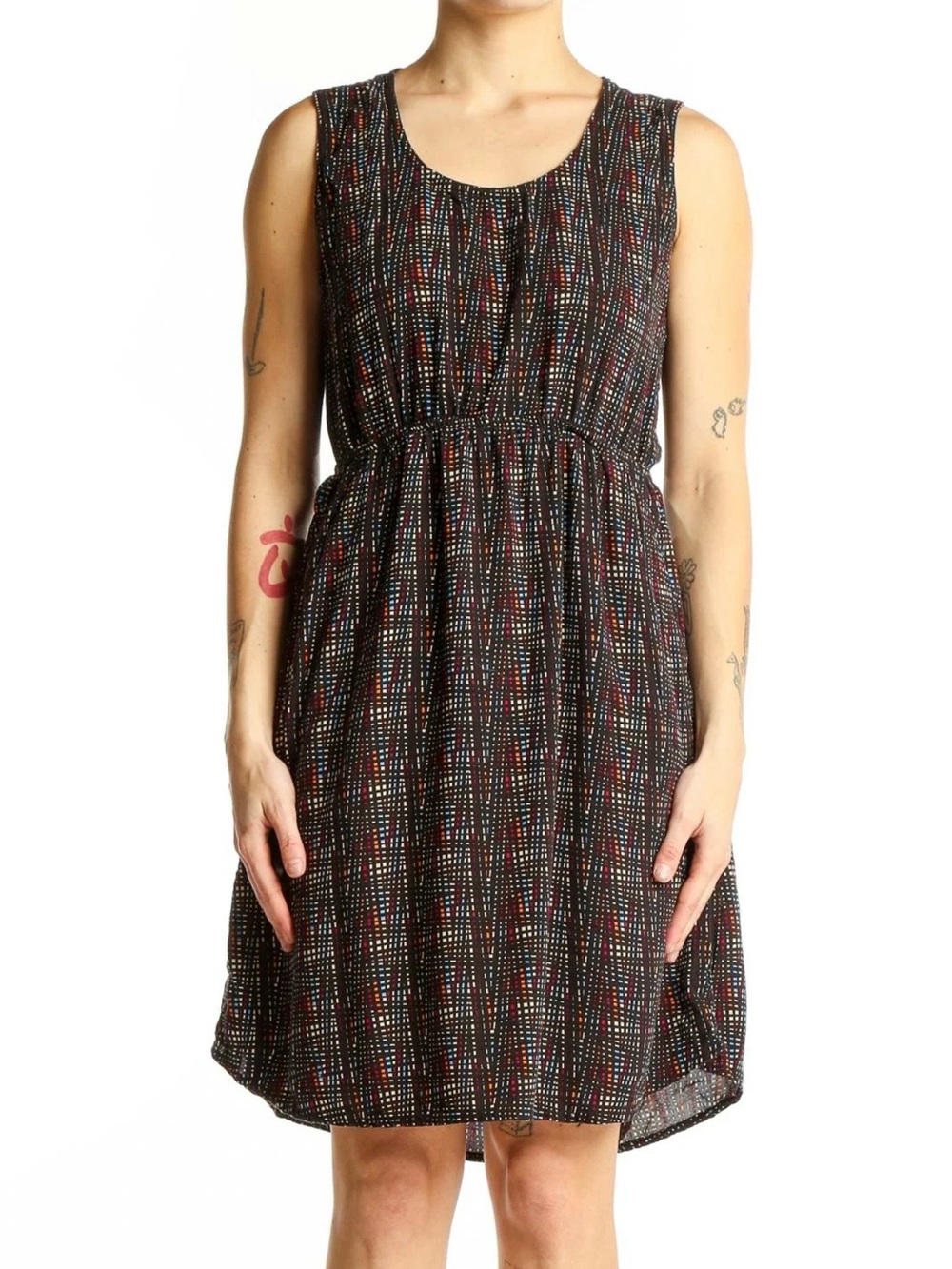 Kavu Sleeveless Black Printed Dress